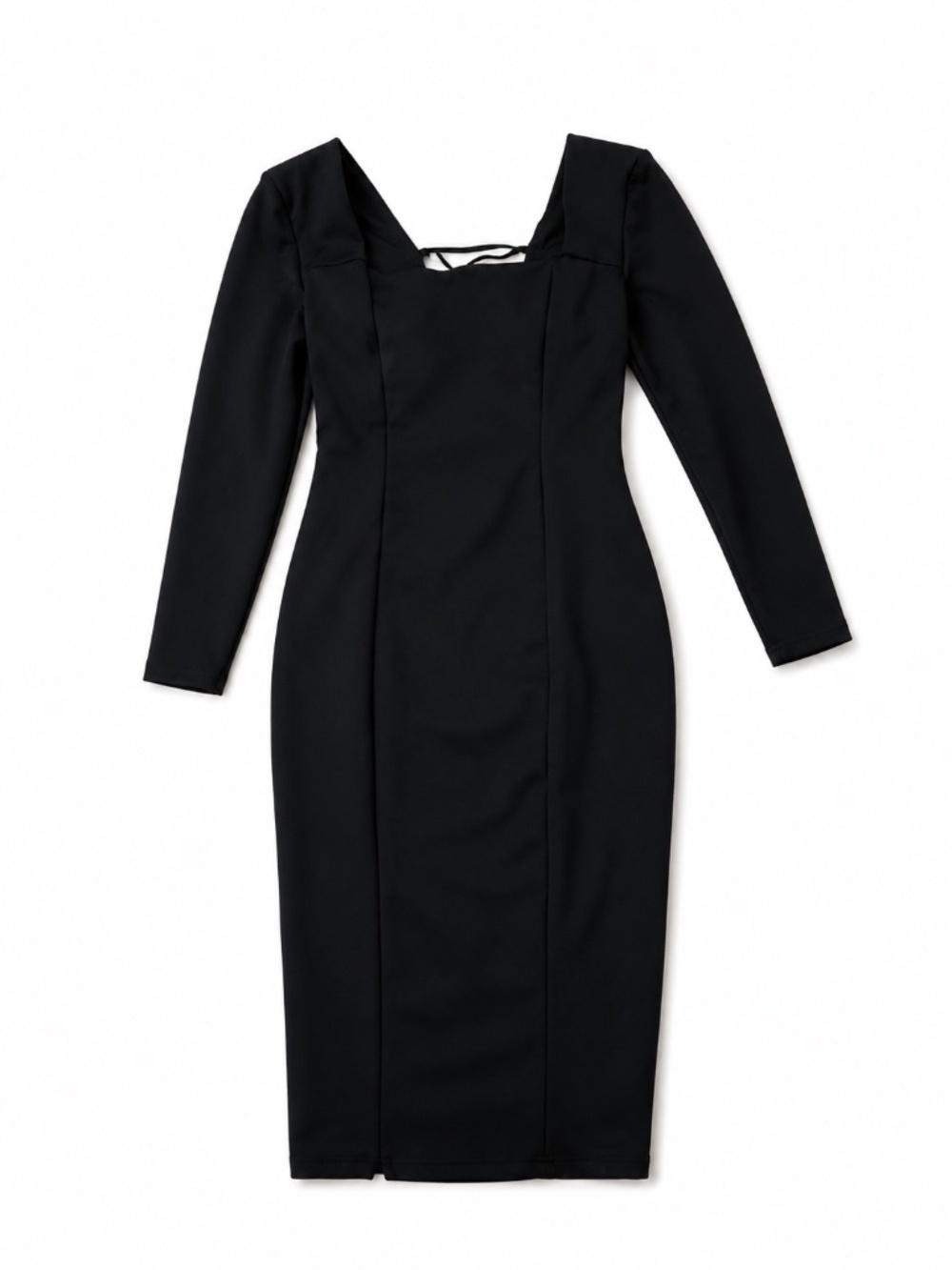 TA3 Squarey Long Sleeve Sculpting Dress – Black – Size 3X